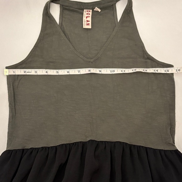 Dolan Olive and Black Midi Dress casual comfy lightweight everyday dress - Picture 5 of 11